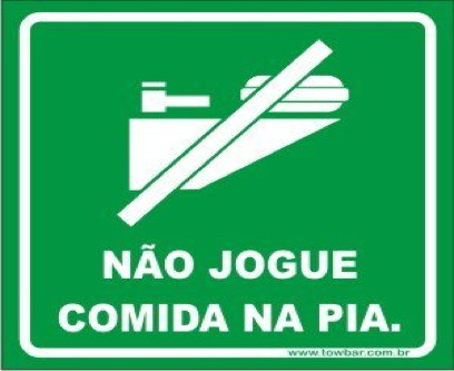 Loja Towbar - Placa Atenção - Jogue o papel no lixo