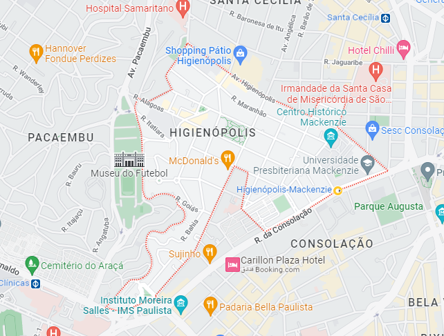 desentupidora em higienópolis - mapa do bairro